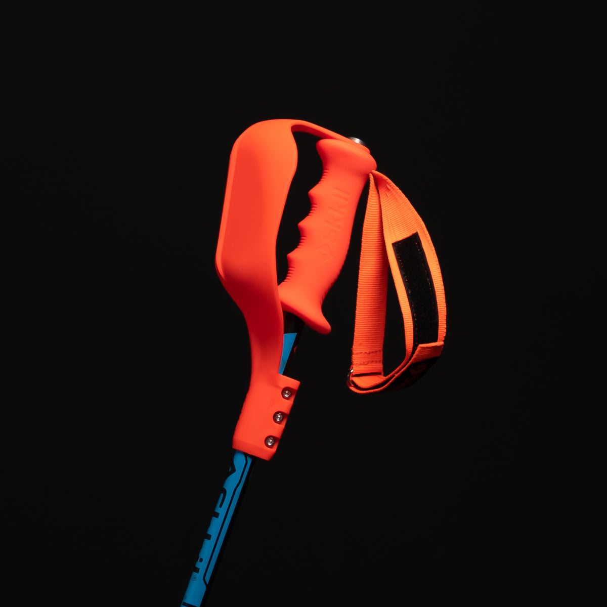 Slalom ski racing poles with hand guards STORM 18 SL + GATE BLOCKER