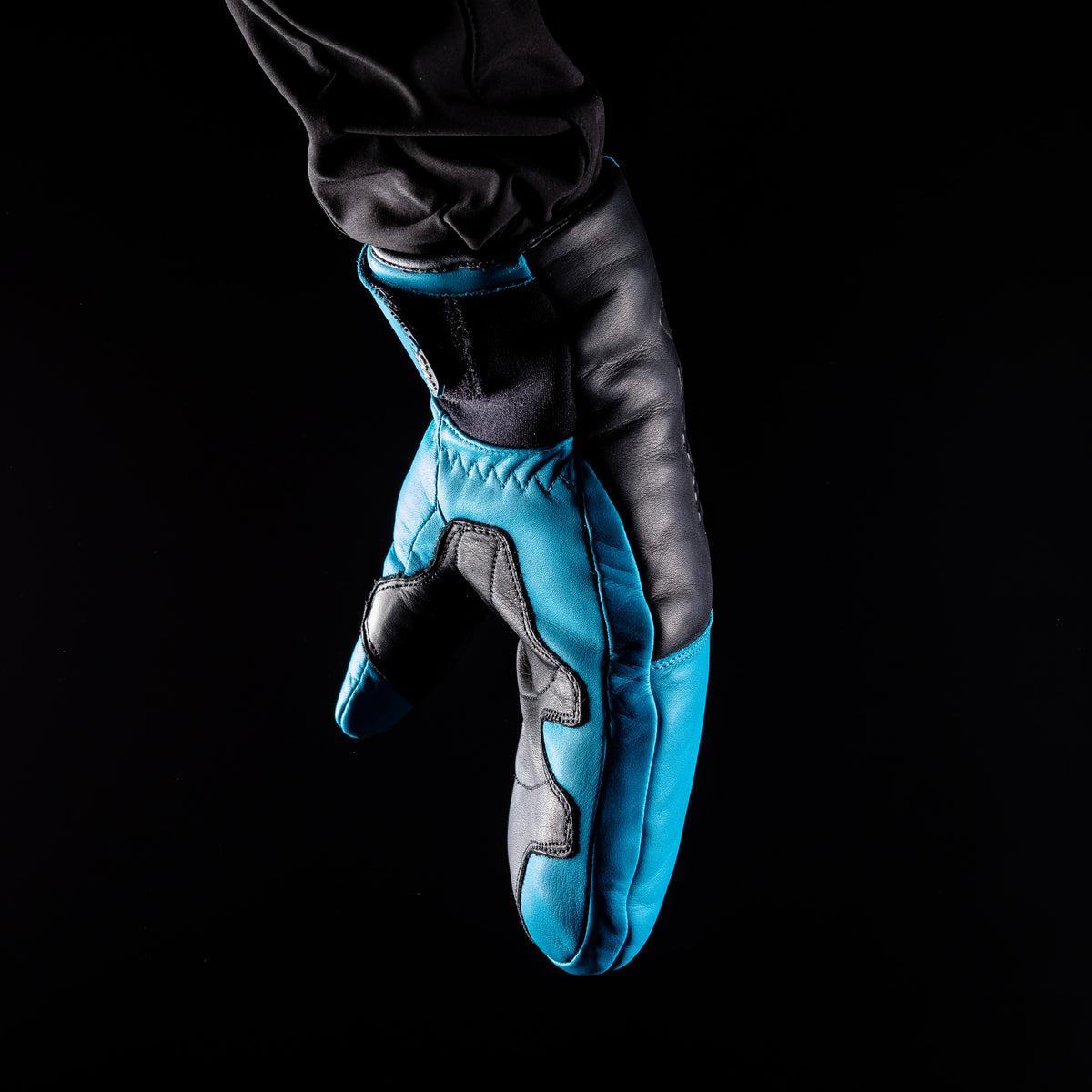 Alpine ski mittens 100% leather blue ALPINE MITTENS BLUE 18 – SKKIL