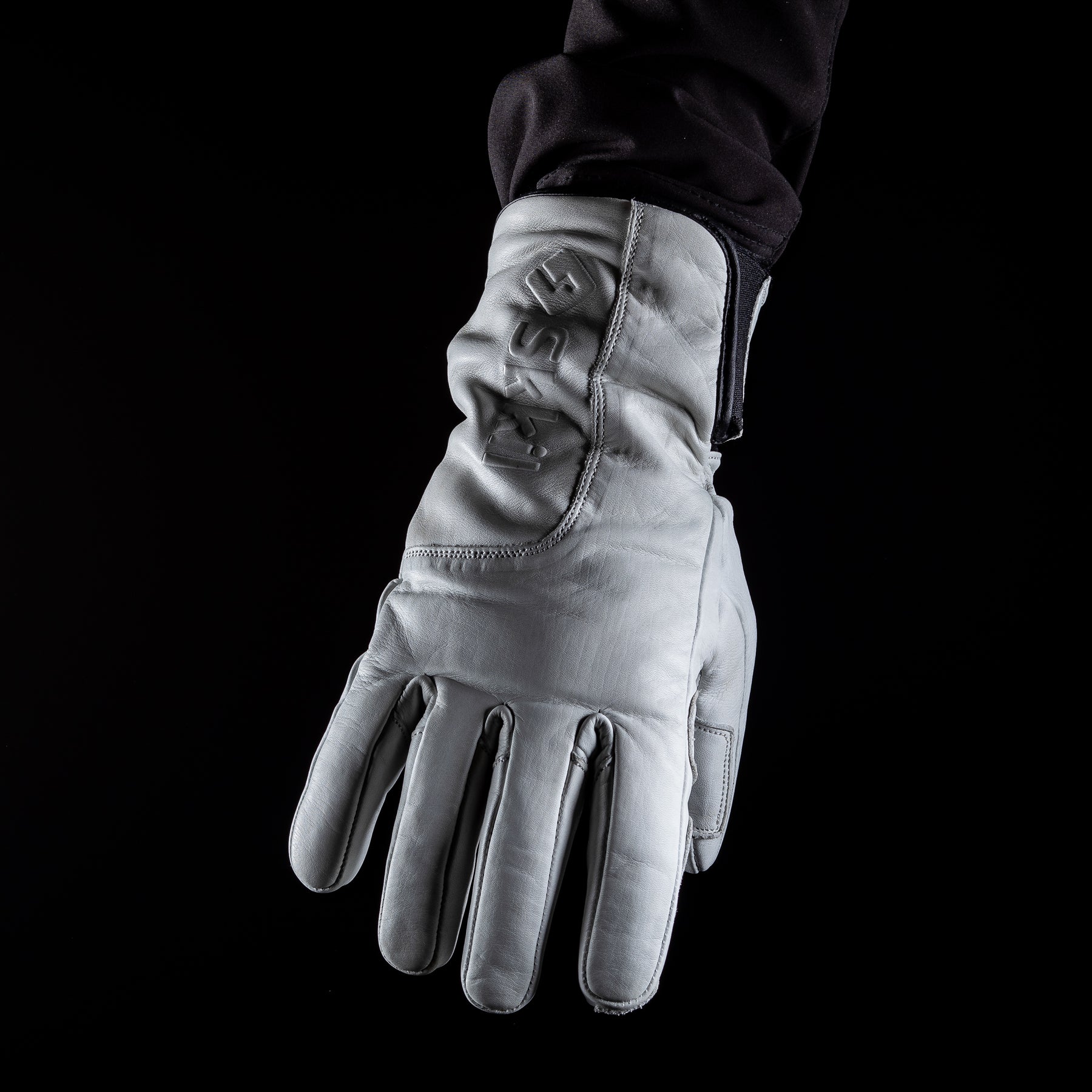 White leather alpine ski gloves ALPINE GLOVE WHITE 18 SKKIL